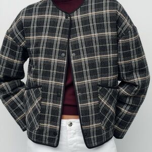 Zara Plaid Quilted Women's Jacket